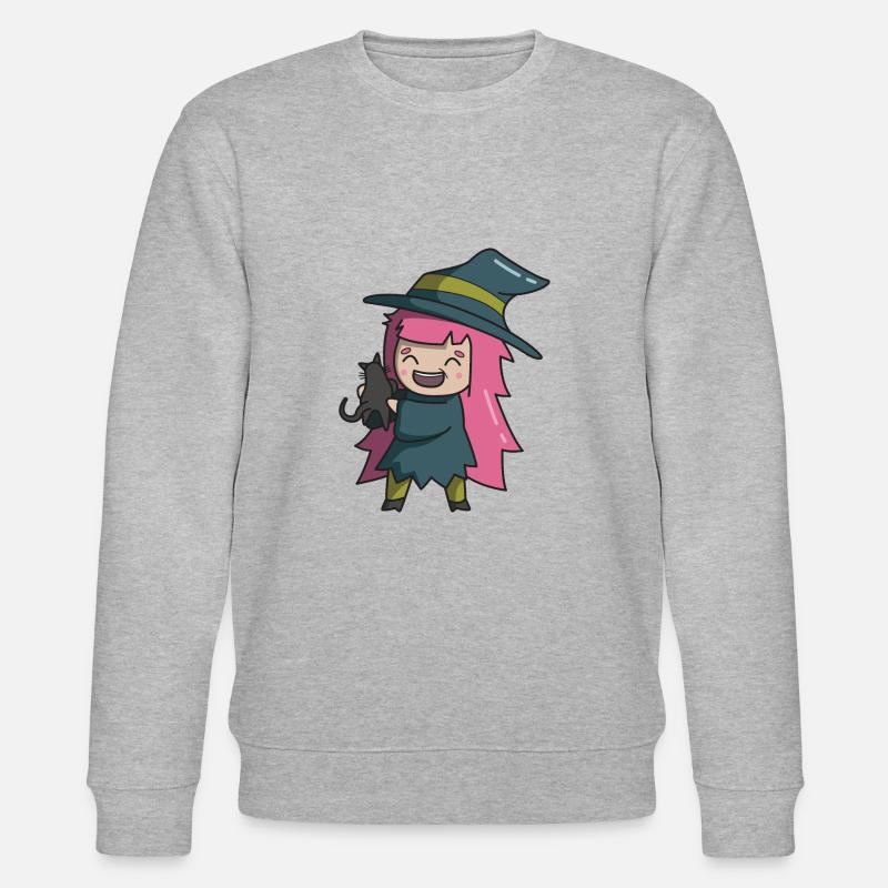 Halloween Hexe Kostüm - Stanley/Stella Unisex Bio-Sweatshirt CHANGER  - Grau meliert