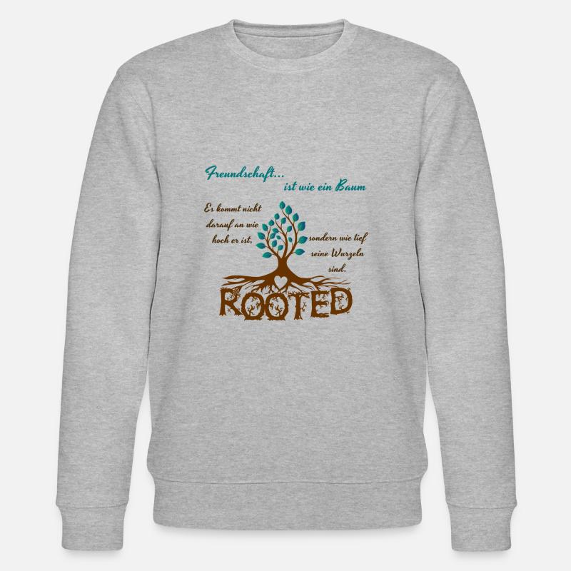 Freundschaft - bunt - Stanley/Stella Unisex Bio-Sweatshirt CHANGER  - Grau meliert