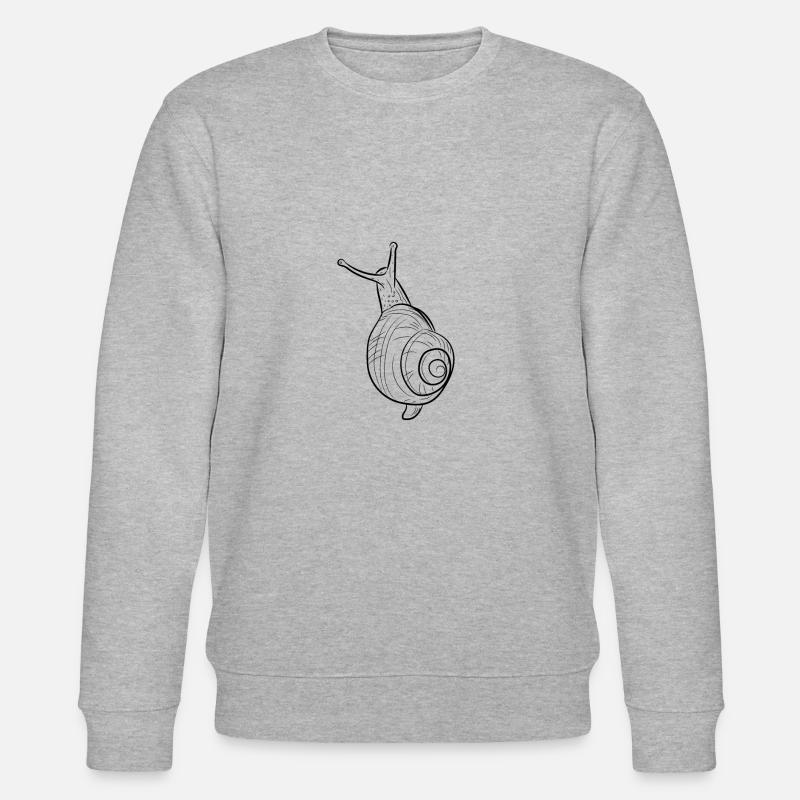 Schnecke, Tier - Stanley/Stella Unisex Bio-Sweatshirt CHANGER  - Grau meliert
