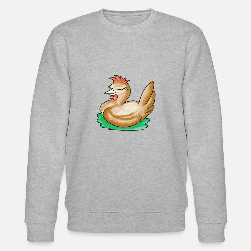 schlafendes Huhn - Stanley/Stella Unisex Bio-Sweatshirt CHANGER  - Grau meliert