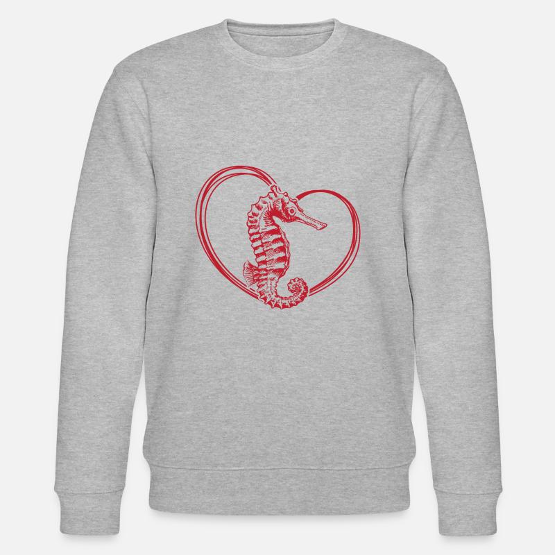 Seepferd - Stanley/Stella Unisex Bio-Sweatshirt CHANGER  - Grau meliert