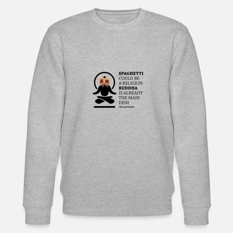 Spaghetty Flying Monster - Stanley/Stella Unisex Bio-Sweatshirt CHANGER  - Grau meliert