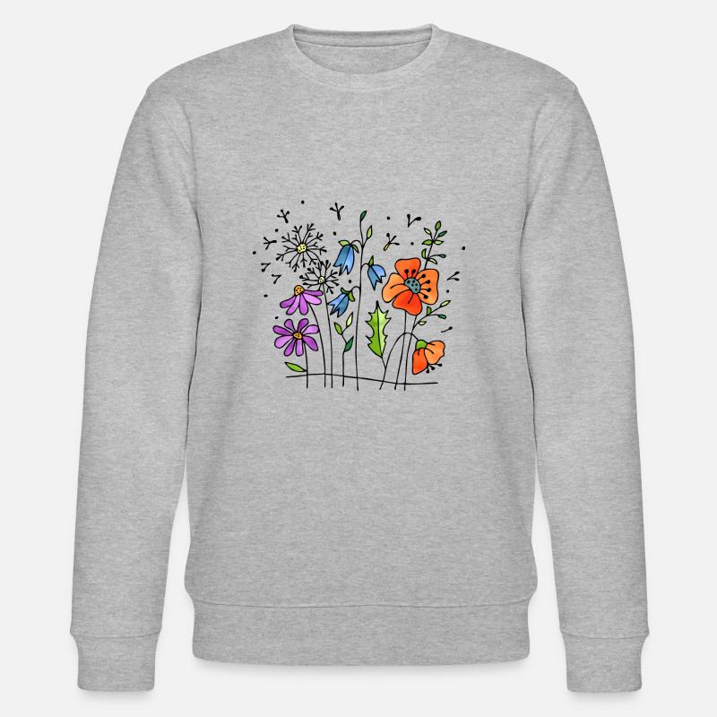 Fleurs - Sweat bio CHANGER Stanley/Stella Unisexe - gris chiné