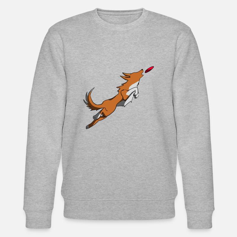 Discdog freestyle Entfernung Hund braun - Stanley/Stella Unisex Bio-Sweatshirt CHANGER  - Grau meliert