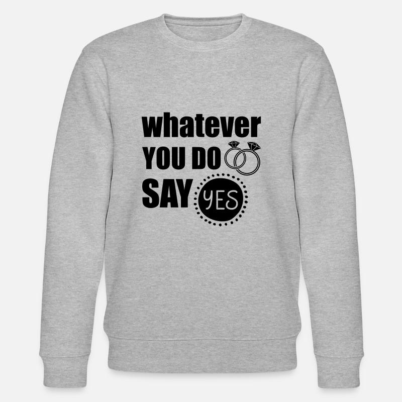 Demande en mariage - Sweat bio CHANGER Stanley/Stella Unisexe - gris chiné