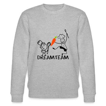 Dream team - Sweat bio CHANGER Stanley/Stella Unisexe - gris chiné - Devant - Nik (191cm) & Marisol (170cm)