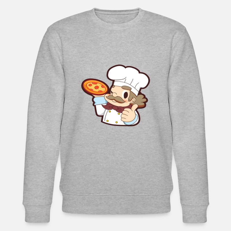 Chef Pizza - Stanley/Stella Unisex Bio-Sweatshirt CHANGER  - Grau meliert