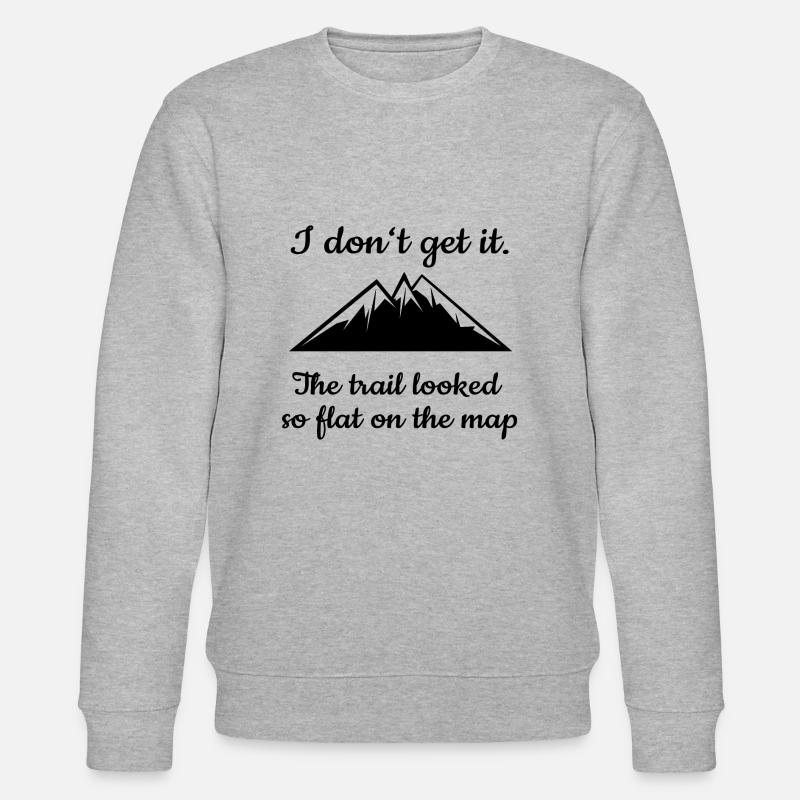Wanderer Bergsteiger Geschenkidee Lustiger Spruch - Stanley/Stella Unisex Bio-Sweatshirt CHANGER  - Grau meliert