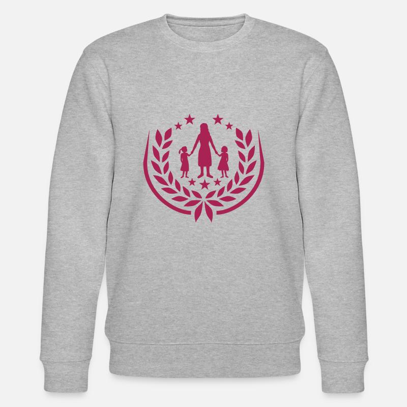 Logo 2 Filles Mère - Sweat bio CHANGER Stanley/Stella Unisexe - gris chiné