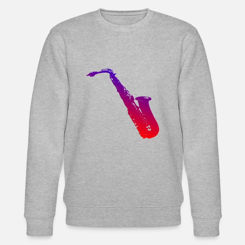 Saxophon - Stanley/Stella Unisex Bio-Sweatshirt CHANGER  - Grau meliert