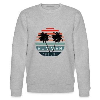 SantJoan Summer - Stanley/Stella Unisex Bio-Sweatshirt CHANGER  - Grau meliert - Vorne - Nik (191cm) & Marisol (170cm)
