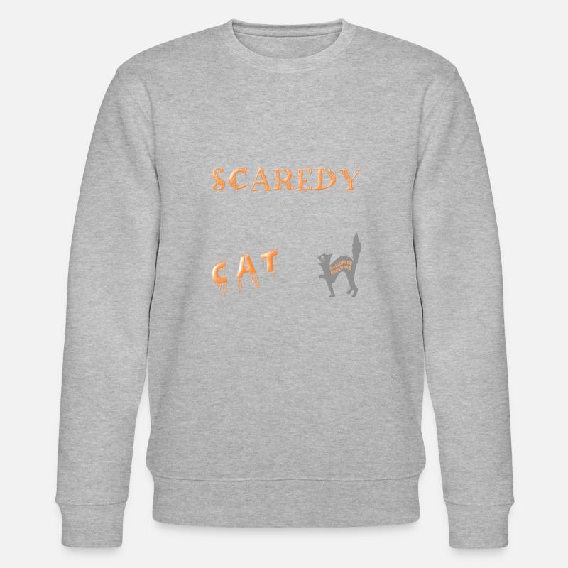 Halloween chat effrayé d'Halloween - Sweat bio CHANGER Stanley/Stella Unisexe - gris chiné
