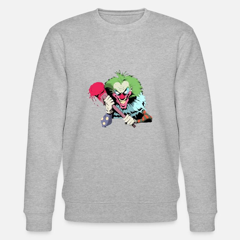 Horror Clown - Stanley/Stella Unisex Bio-Sweatshirt CHANGER  - Grau meliert