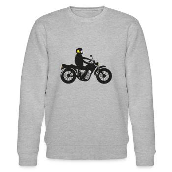 motorradfahrer - Stanley/Stella Unisex Bio-Sweatshirt CHANGER  - Grau meliert - Vorne - Nik (191cm) & Marisol (170cm)