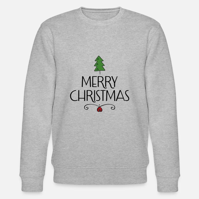 Frohe Weihnachten - Stanley/Stella Unisex Bio-Sweatshirt CHANGER  - Grau meliert