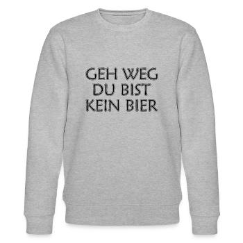 Bier - Stanley/Stella Unisex Bio-Sweatshirt CHANGER  - Grau meliert - Vorne - Nik (191cm) & Marisol (170cm)
