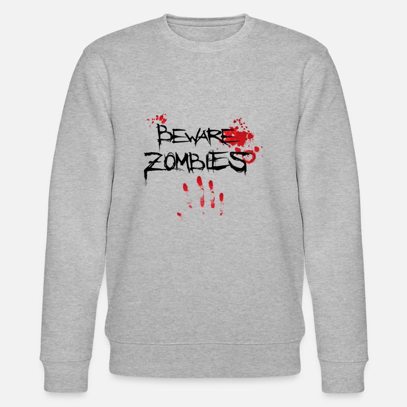Vorsicht vor Zombies - Stanley/Stella Unisex Bio-Sweatshirt CHANGER  - Grau meliert