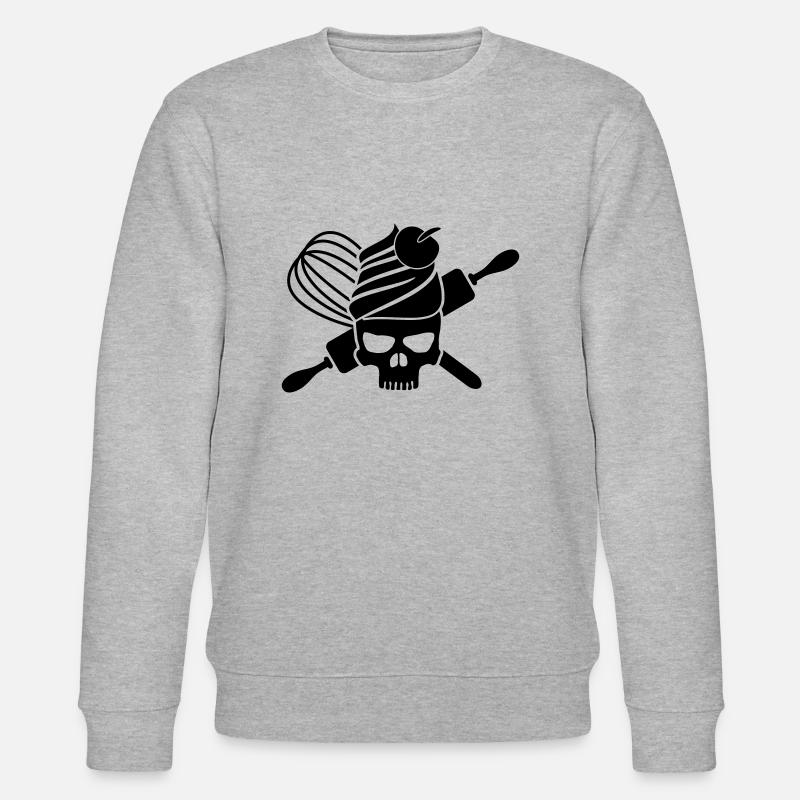 Crâne de cupcake - Sweat bio CHANGER Stanley/Stella Unisexe - gris chiné