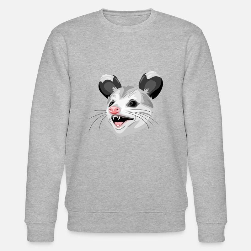 Opossum-Kopf - Stanley/Stella Unisex Bio-Sweatshirt CHANGER  - Grau meliert