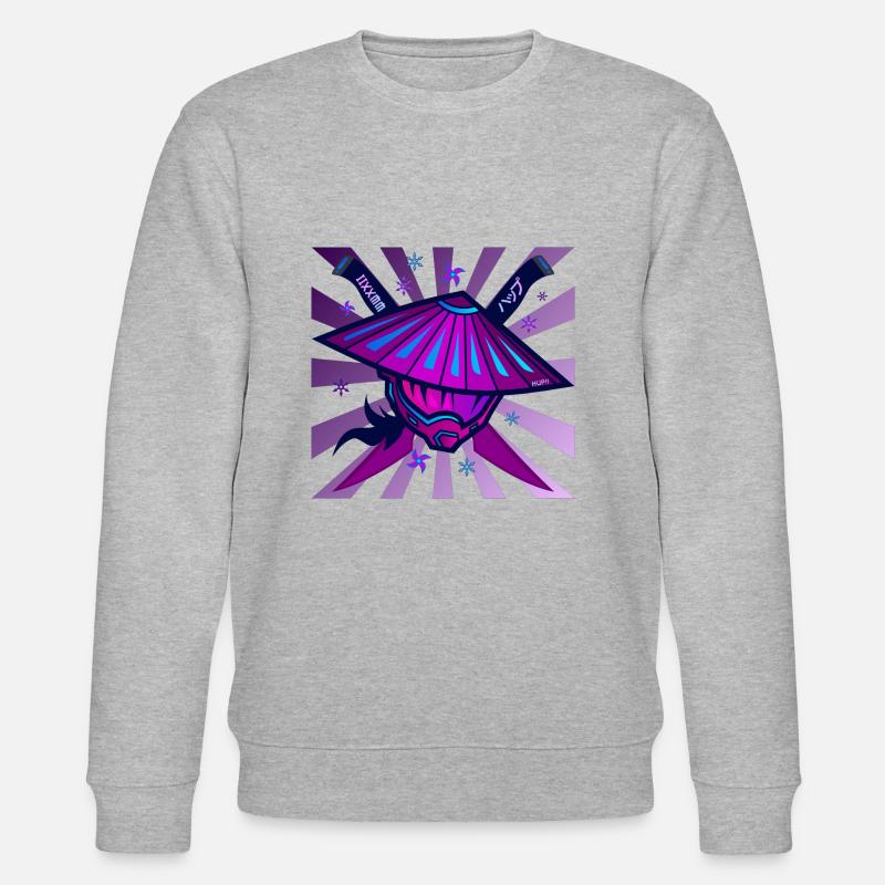 Samouraï Monster Sword Violet - Sweat bio CHANGER Stanley/Stella Unisexe - gris chiné