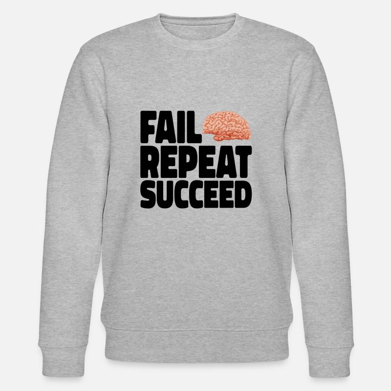 Fail into Succeed noir - Sweat bio CHANGER Stanley/Stella Unisexe - gris chiné