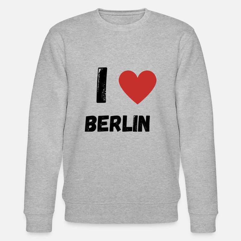 I Love Berlin - Stanley/Stella Unisex Bio-Sweatshirt CHANGER  - Grau meliert