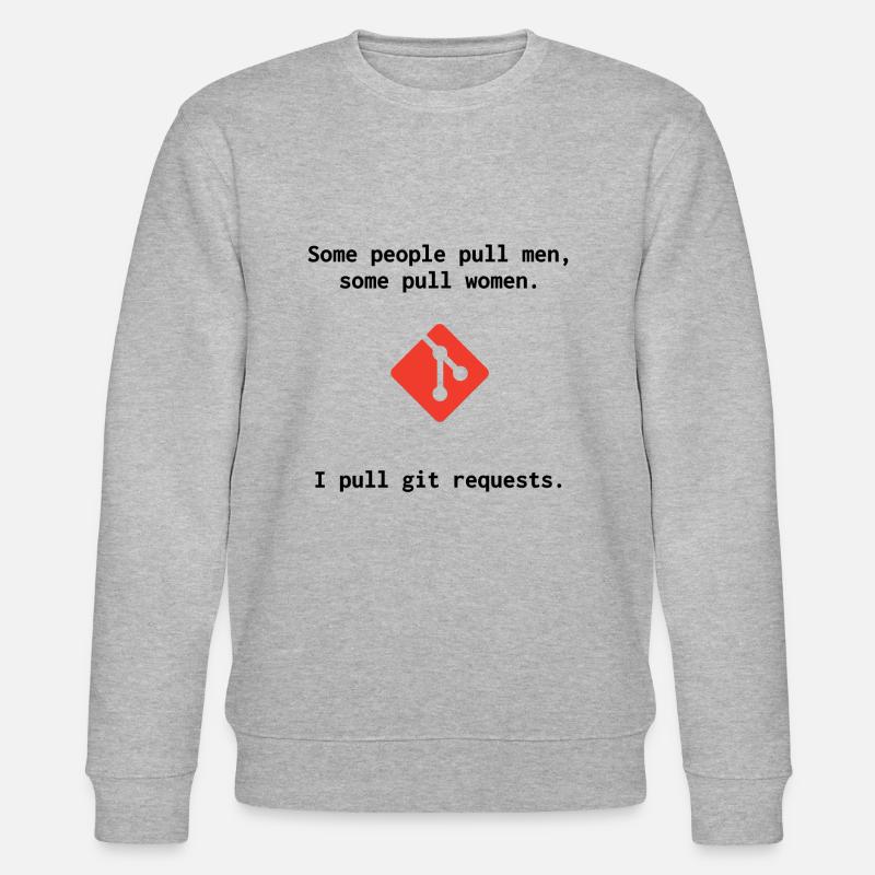 Git Witz - Pull Requests - Stanley/Stella Unisex Bio-Sweatshirt CHANGER  - Grau meliert