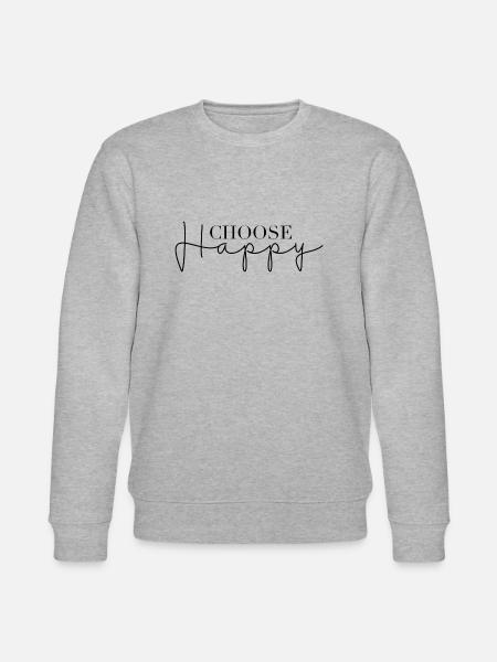 Choose Happy - Stanley/Stella CHANGER Unisex Organic Sweatshirt - heather grey