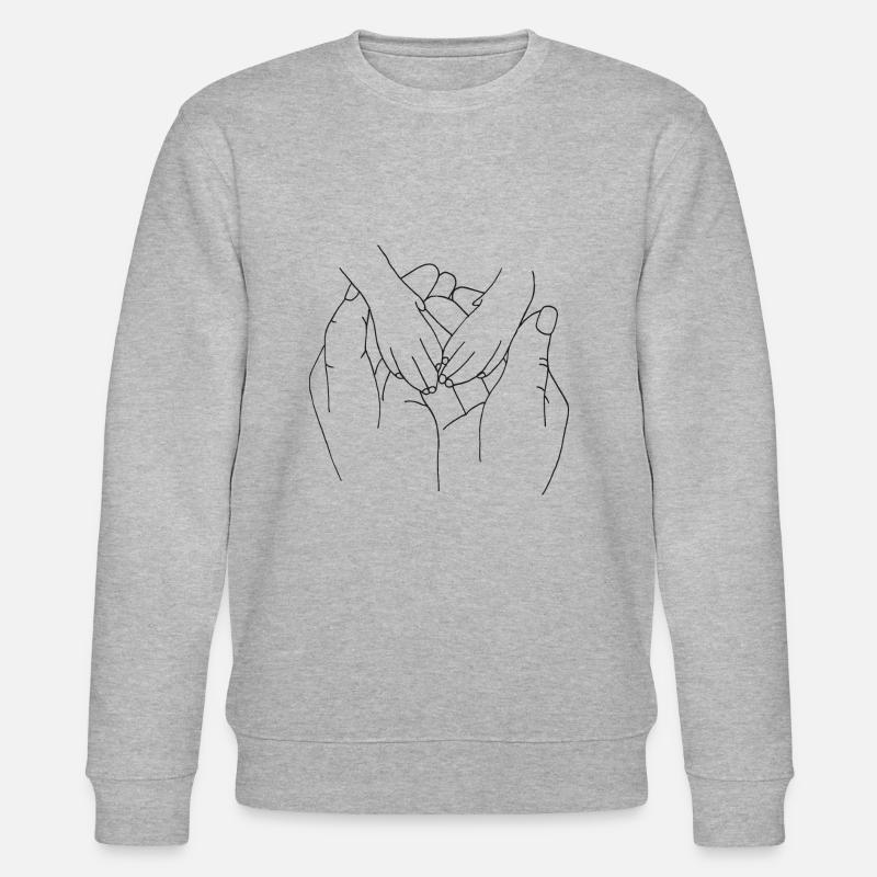 Hand mit Pfote - Stanley/Stella Unisex Bio-Sweatshirt CHANGER  - Grau meliert