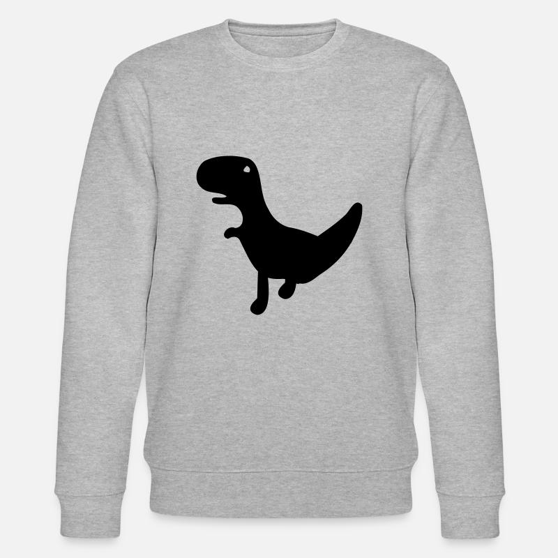 The Dino from Cactus Run - Stanley/Stella CHANGER Unisex Organic Sweatshirt - heather grey