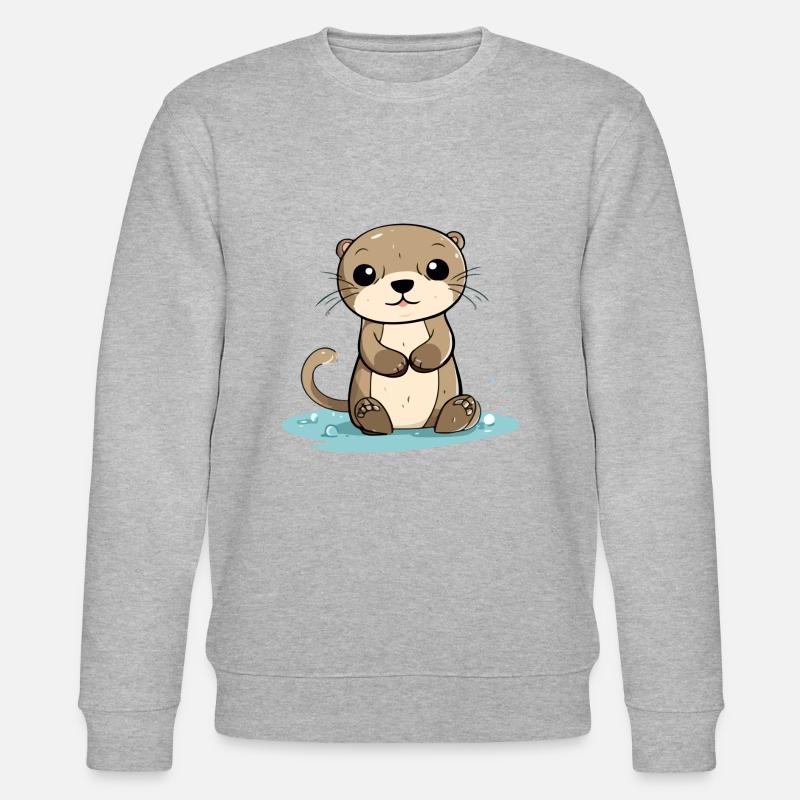 Kooko der Otter - Stanley/Stella Unisex Bio-Sweatshirt CHANGER  - Grau meliert