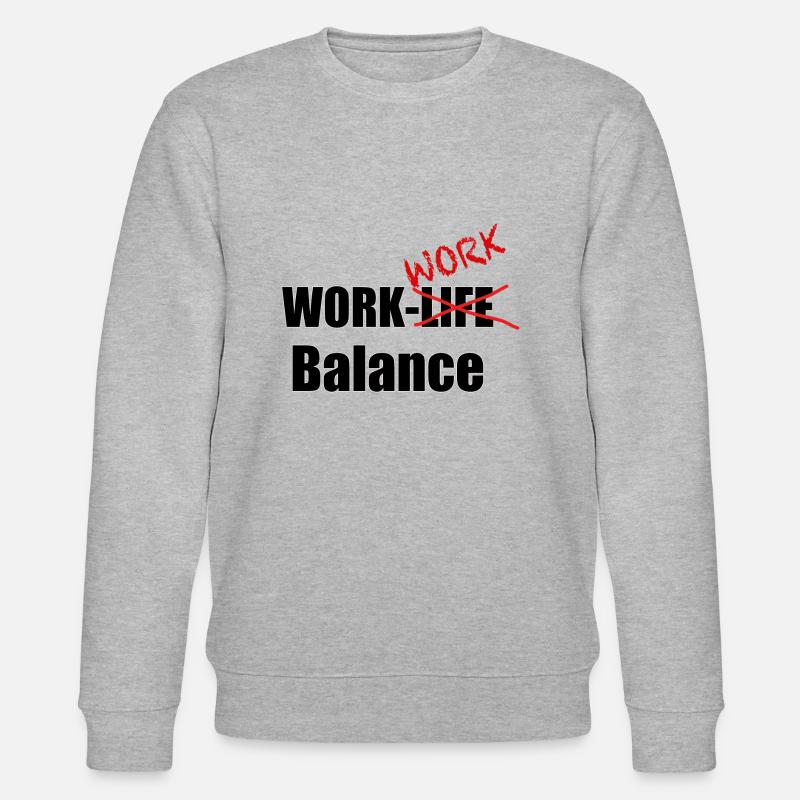 Work-Work-Balance - Stanley/Stella Unisex Bio-Sweatshirt CHANGER  - Grau meliert