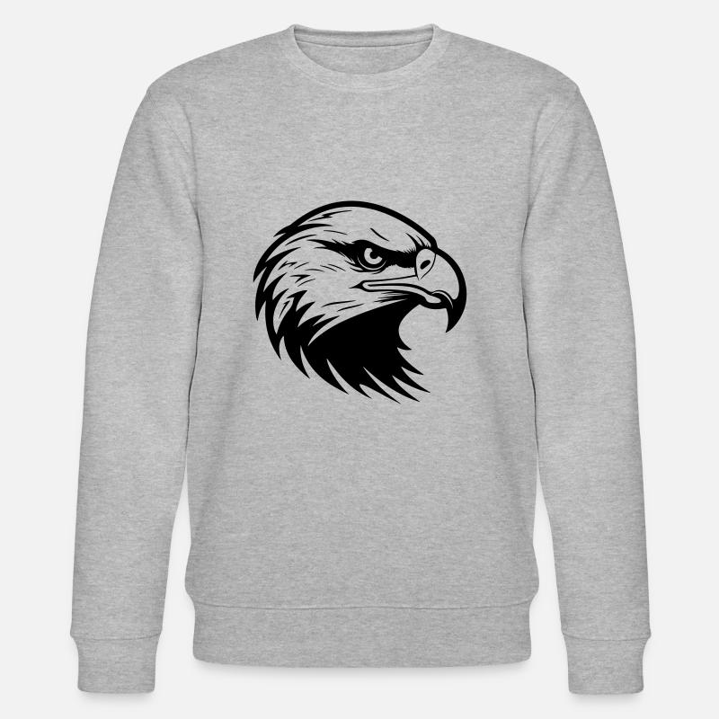 Silhouette de tête d’aigle - Sweat bio CHANGER Stanley/Stella Unisexe - gris chiné