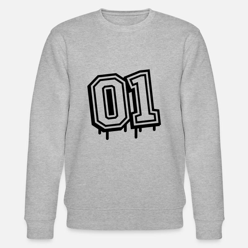 01 eins nummer - Stanley/Stella Unisex Bio-Sweatshirt CHANGER  - Grau meliert