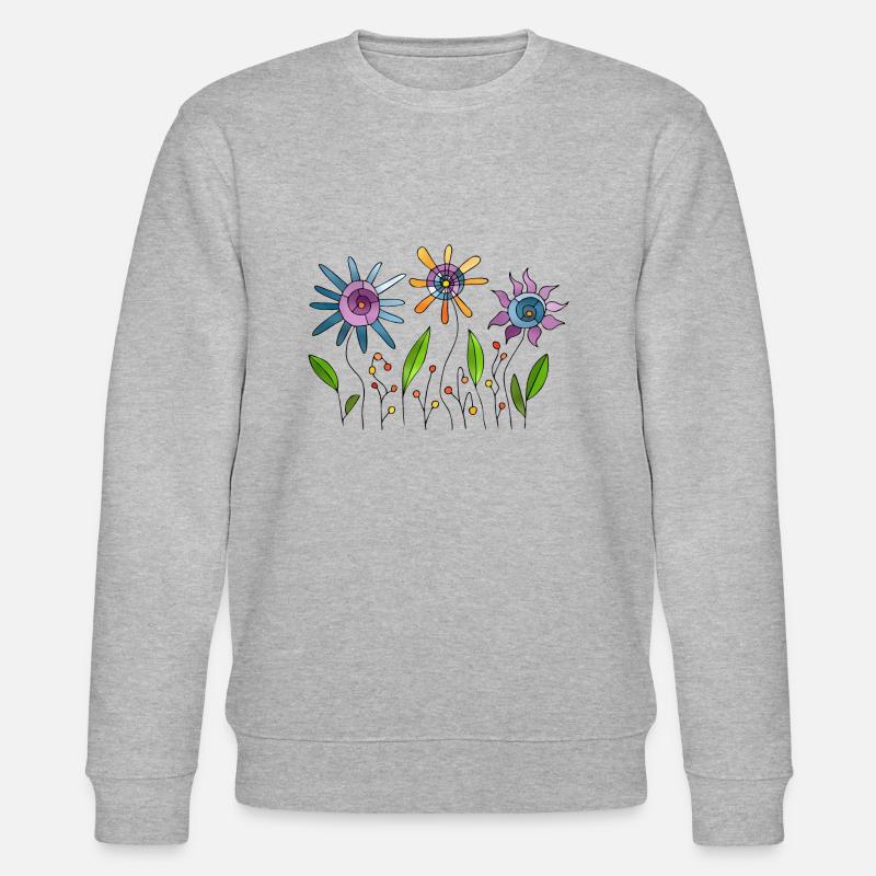Blumen - Stanley/Stella Unisex Bio-Sweatshirt CHANGER  - Grau meliert