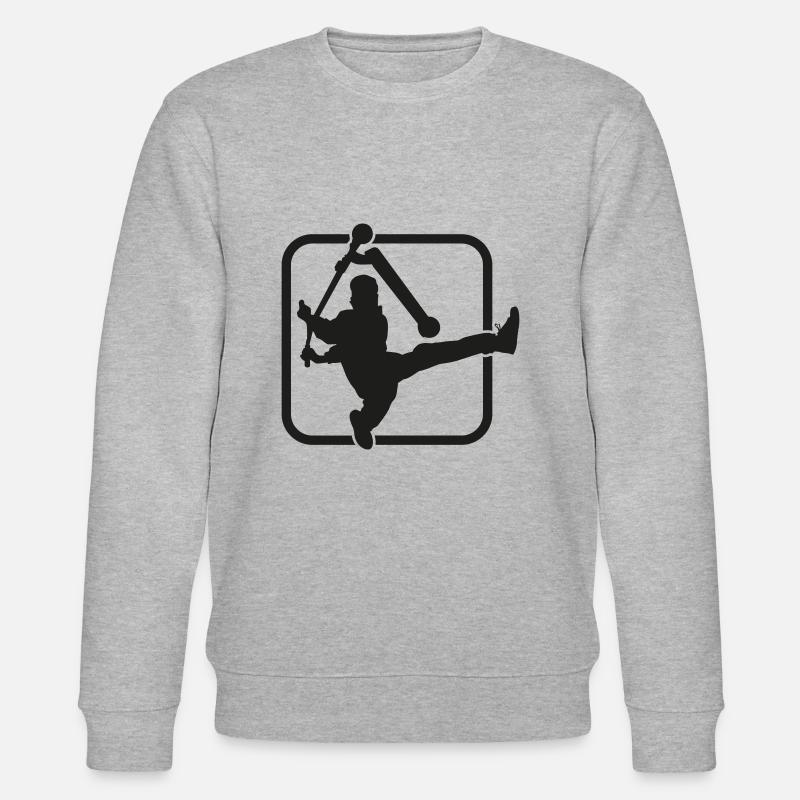 Skate Scootering Freestyle Trick - Stanley/Stella Unisex Bio-Sweatshirt CHANGER - Grau meliert
