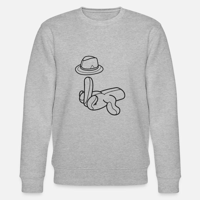 Mittelfinger Hut Comic Hand Geschenk - Stanley/Stella Unisex Bio-Sweatshirt CHANGER  - Grau meliert
