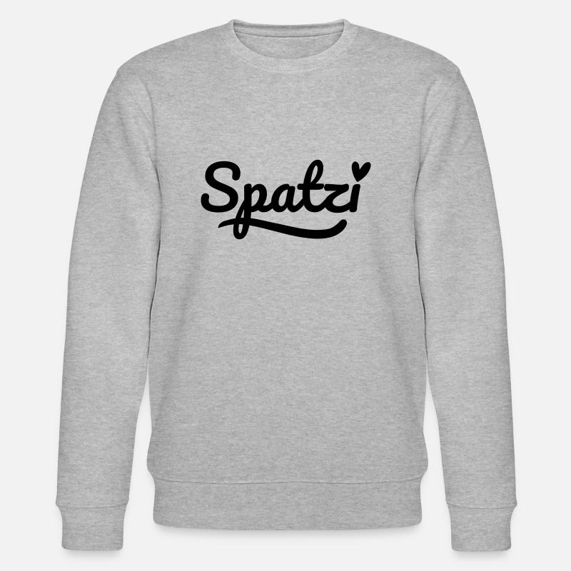 Spatzi Schrift Herz - Stanley/Stella Unisex Bio-Sweatshirt CHANGER - Grau meliert