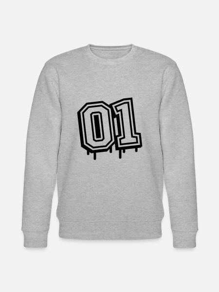 01 eins nummer - Stanley/Stella Unisex Bio-Sweatshirt CHANGER  - Grau meliert