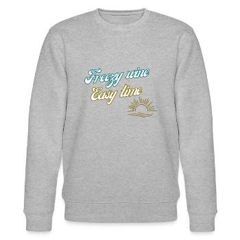 Freezy wine easy time - Stanley/Stella Unisex Bio-Sweatshirt CHANGER  - Grau meliert - Vorne - Nik (191cm) & Marisol (170cm)