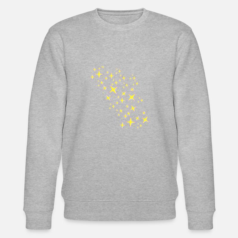 Sterne, gelbe Sterne, Stern, illustration - Stanley/Stella Unisex Bio-Sweatshirt CHANGER  - Grau meliert