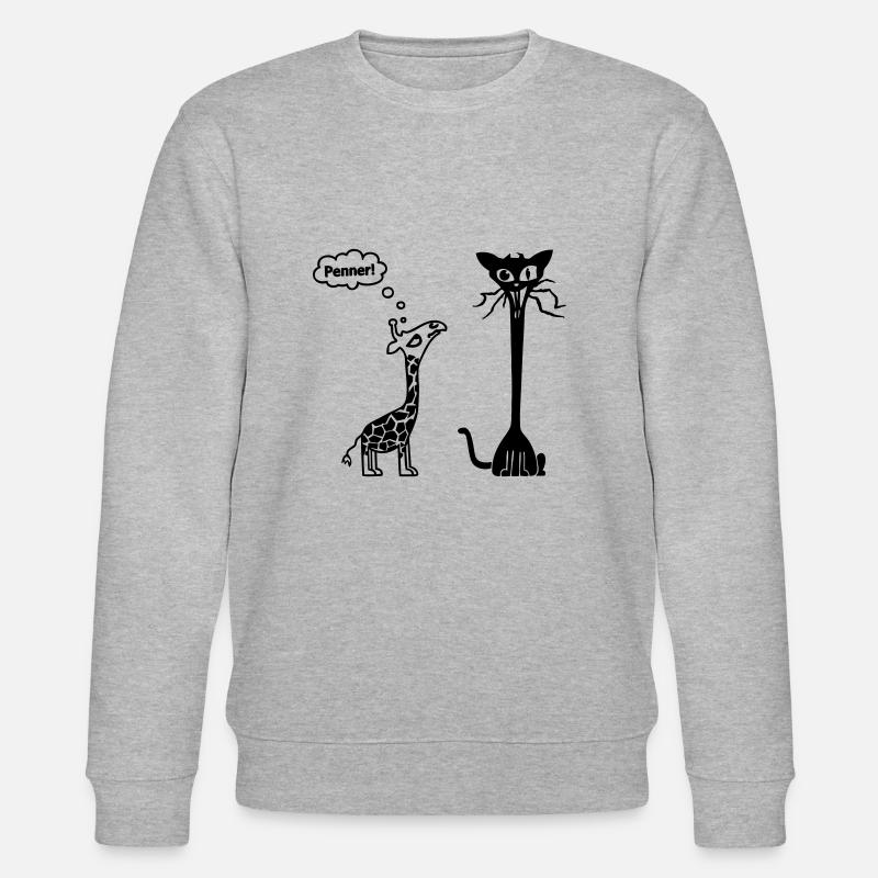 Chat girafe - Sweat bio CHANGER Stanley/Stella Unisexe - gris chiné