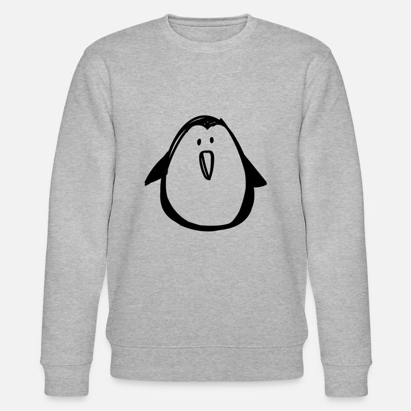 Pinguin - Zeichnung - Stanley/Stella Unisex Bio-Sweatshirt CHANGER  - Grau meliert