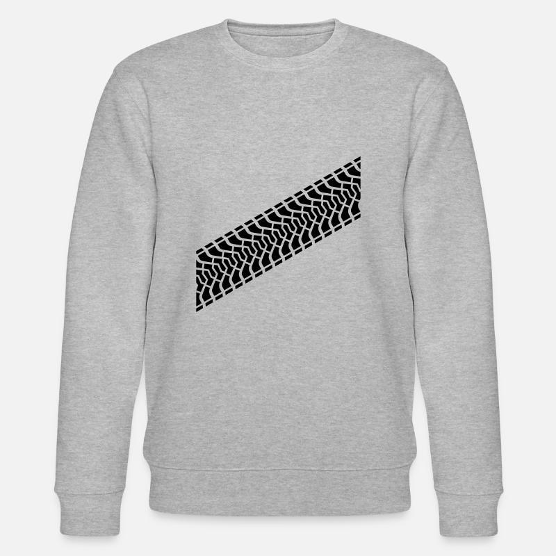 Diagonal empreinte du pneu - Sweat bio CHANGER Stanley/Stella Unisexe - gris chiné