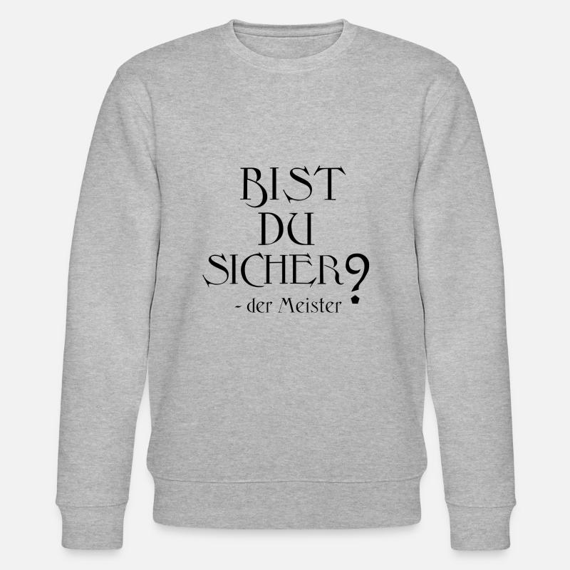 bist du sicher black - Stanley/Stella Unisex Bio-Sweatshirt CHANGER  - Grau meliert