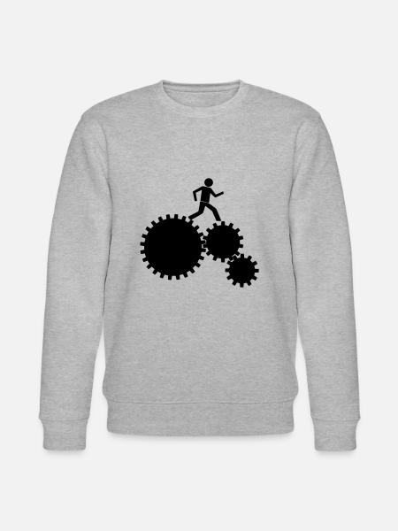 Arbeiter im Uhrwerk! - Stanley/Stella Unisex Bio-Sweatshirt CHANGER  - Grau meliert