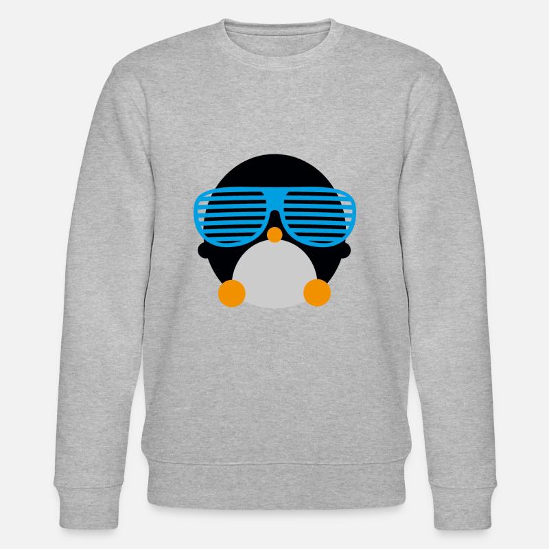 Pinguin Brille - Stanley/Stella Unisex Bio-Sweatshirt CHANGER  - Grau meliert