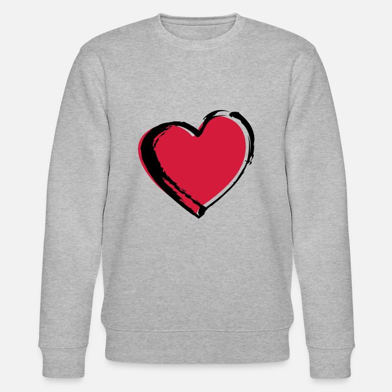 Graffiti Herz; Heart - Stanley/Stella Unisex Bio-Sweatshirt CHANGER  - Grau meliert