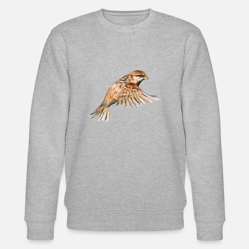 Moineau volant - Sweat bio CHANGER Stanley/Stella Unisexe - gris chiné