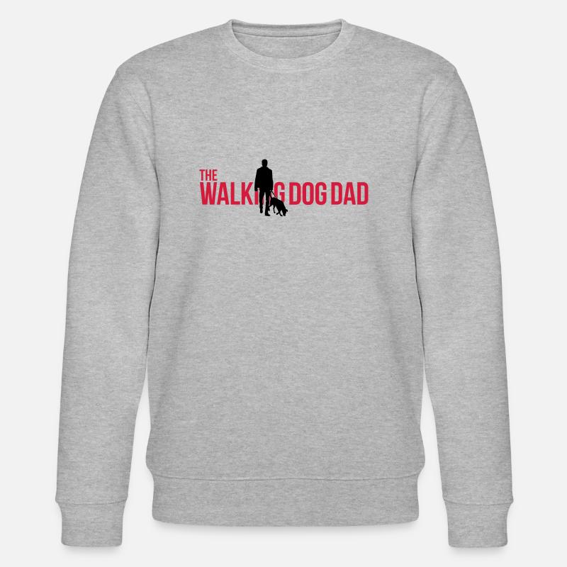 The Walking Dog Dad - Stanley/Stella Unisex Bio-Sweatshirt CHANGER  - Grau meliert
